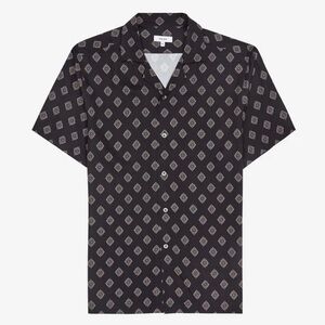 Reiss Joss Medallion Printed Cuban Collar Shirt XXL NWT